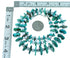 Turquoise Howlite Sterling Silver Navajo Bead Necklace RX112651